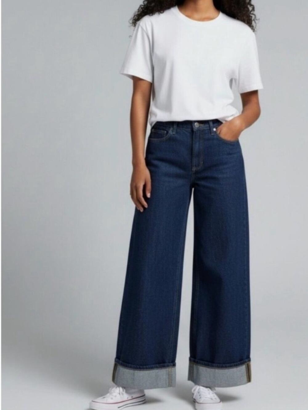Joe's Jeans Hackney Wide Leg Cuff Dark Wash Jeans Women's - Size 26